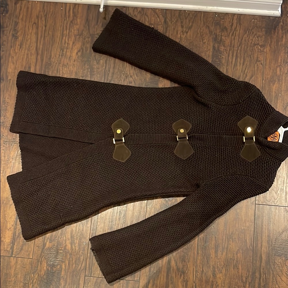 Tory Burch Brown Long Cardigan